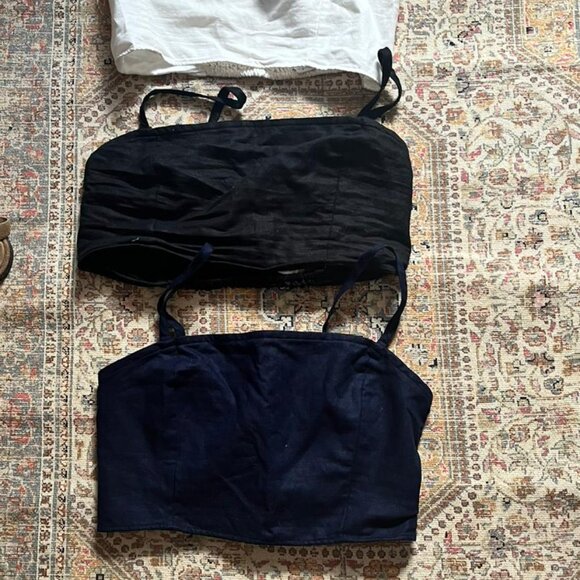 GAP Linen/Cotton Blend Tops in White, Black and Navy, Size M - Picture 1 of 4